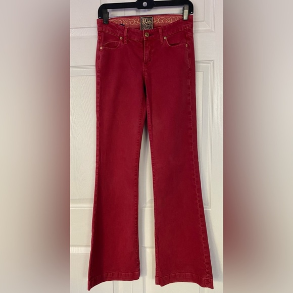 Rich & Skinny Pants - Rich & Skinny Women’s Jeans Flare Leg Pants Red size 24